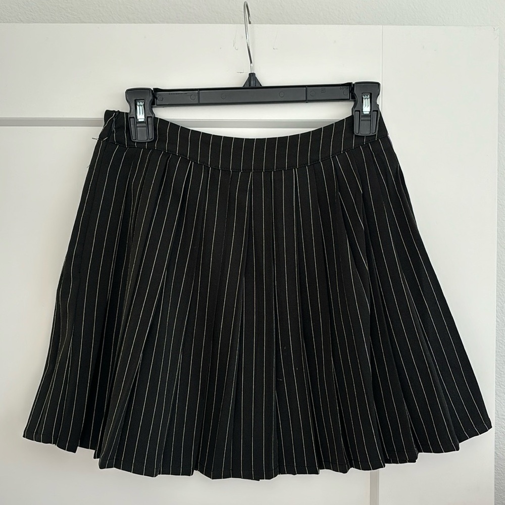 Black Pin-Striped Skirt